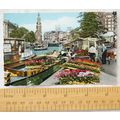 1960 postcard Amsterdam, Flowermarket, Singel