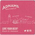 BEER MAT - ADNAMS BREWERY - LOVE YOUR BEER - (C...