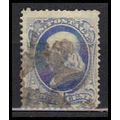 Used 145 1c Benjamin Franklin Barely Clears Fan...
