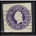 Used U436 2c George Washington Fine Cut Square ...
