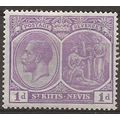 St Kitts-Nevis 1929 SG39a 1d Pale Violet Mounte...