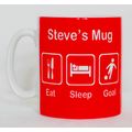 Eat Sleep Goal Mug Can Personalise Great Footba...