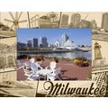 Milwaukee Wisconsin Laser Engraved Wood Picture...