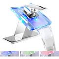 Bathroom Sink Faucet LED Light 3 Colors Changin...