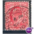 GB stamps 1902-10 KEV11 - 1d SG219 London 61