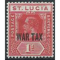 St Lucia 1916 SG90 1d Scarlet WAR TAX Mounted M...