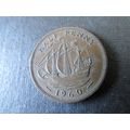 1960 QUEEN ELIZABETH II HALFPENNY FREE POST. E