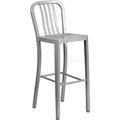 Mid-Century Silver 'Navy' Style Bar Stool High ...