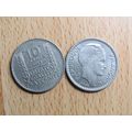 France Republic 1949 10 Francs Coin