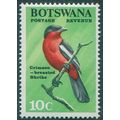 Botswana 1967 10c Burchell's Gonolek SG226 MNH