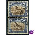 South Africa 1939 SG62 1s Brown & Chalk Blue VF...
