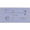 Canada ! Stampless 1866 Quebec to Montreal Life...
