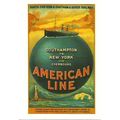 AMERICAN LINE To New York Advert Postcard (Mumb...