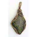 Green Black Serpentine Bronze Copper Wire Wrap ...