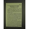 1903 Postum Grape-Nuts Ad - Doctor on Food