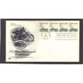 FDC Art Craft 1899 5c Motorcycle Strip/4 (Cache...