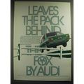 1974 Audi Fox Car Ad - Leaves the pack behind