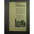 1953 Williamsburg Virginia Ad - Visit America's Williamsburg Virginia