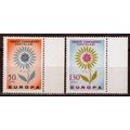 ZAYIX -Turkey 1628-1629 MNH Europa Flowers Plan...