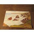 1940s Postcard - Bedruthan Steps, Newquay Cornw...