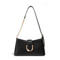 Genuine Leather Women Tote Bag Shoulder Bag Black