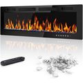 LEMBERI 72 Inch Electric Fireplace Recessed and...