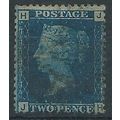 1858 SG47 2d Blue Plate 15 Good+ Used Check Let...