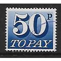 GREAT BRITAIN 1970 POSTAGE DUE SG D87 50p ULTRA...
