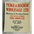 c1950 Penge & Bognor Wholesale, Penge, London t...