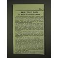 1903 Postum Food Coffee Ad - Trip That Paid