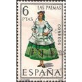 SPAIN, Regional Costumes Las Palmas, white 1968...