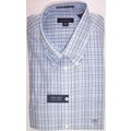 NWT Club Room Men's Blue Plaid 100% Cotton Dres...