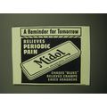 1949 Midol Medicine Ad - A Reminder for Tomorro...