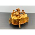 Vintage Jewelry Box, Heart Shaped, Red Velvet L...