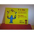 5 a day, change4life, advertising postcard =