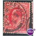 GB stamps 1902-10 KEV11 - 1d SG219 Beckenham 36