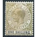 Gibraltar 1929 SG102 1/- Sage-Green & Blue (Sli...
