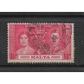 Malta.SG215 1 1/2d Scarlet.Fine Used.July19