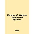 Caplun, S. Occupational Safety and Health. /Kaplun, S. Okhrana truda i ee organy