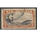 New Zealand 1936 SG590 3/- Chocolate & Yellow-B...