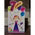 Girls 7 today Birthday Card