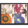 GB 1997 QE2 1st x 4 Greetings Flowers Umm SG 19...