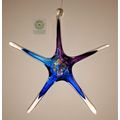 SIGNED HANDBLOWN ART GLASS HANGING STAR or STAR...