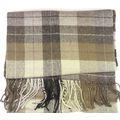 Mens Tradional Checked Scarf Soft Black & Grey ...