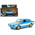 Brian's Ford Escort Light Blue with White Strip...