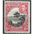Grenada 1938 SG155 1 1/2d Black & Scarlet Mount...