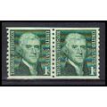 Used 1299 1c Thomas Jefferson Fine Pair KA6200