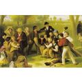 Fighting At A Cricket Match Victorian Painting ...