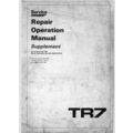 Triumph TR7 Repair Operation Manual Supplement ...