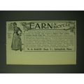 1900 W.G. Baker Ad - Baker's Teas - Woman Cyclist